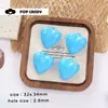 DIY Colorido Brillante Agujero para Colgar Aceite Corazón Agujero para Colgar DIY Estilo Coreano Llavero Colgante Corazón de Melocotón Colgante Accesorios de Joyería