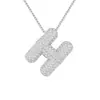 Collar Nuevo Estilo Europeo y Americano 2024 con Incrustaciones Collar de 26 Letras Burbuja Moda para Mujer Regalo de Cumpleaños Joyería