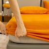 Lençol de cama estilo japonês de comércio exterior classe A, veludo para leite de bebê, quatro peças, veludo coral, tatame, colcha espessada de inverno