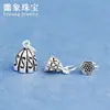 Material DIY Plata S925 Plata Tailandesa Ruyi Pequeño Loto Colgante Colgante Accesorios de Plata Cristales Cuentas Sueltas Venta al por Mayor