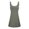 Ins Primavera e Verão Novo Traje Esportivo Outdoor para Yoga com Bojo Alta Elasticidade Confortável Falso Duas Peças Anti-Luz Vestido de Tênis para Mulheres