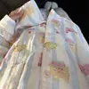 Pijama Fofo de Urso Manteiga para Mulheres Primavera e Outono Calça de Manga Longa Estilo Ins Conjunto Meninas Bonitas Podem Sair e Usar Roupas de Casa