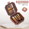 Nuevo Juego de Herramientas para Manicura Degradado Estilo Chino, Set de 9 Piezas con Caja de Almacenamiento de ABS, Cortauñas, Lima de Uñas, Set de Herramientas para Limpiar Oídos