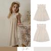 Vestido de Verano Jinrui 2026 con Mangas Volantes Línea A Algodón Puro Holgado Vestido Audrey para Niñas Venta al por Mayor