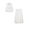 Atacado de Roupas Femininas Transfronteiriças Moda Estilo Europeu e Americano Top Vazado Bordado Meia Saia 7082691 8520726