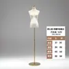 Adereços de Modelo de Veludo Meio Corpo Feminino Roupas Estilo Coreano Vestido de Casamento Cheongsam Stand de Exibição Janela da Loja Manequim de Corpo Inteiro
