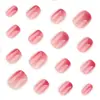 Mini Unhas Postiças com Gradiente de Blush Minimalista Vendedor de Sucesso Transfronteiriço Xiaohongshu Arte de Unha Peças de Unha