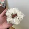 Nuevo Scrunchie de Malla con Flores para Primavera Verano Dulce Diadema de Alta Gama Banda de Goma para Cola de Caballo Accesorios para el Cabello Venta al Por Mayor
