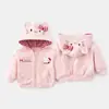 Chaqueta Corta de Primavera para Niñas 2026, Nuevo Estilo Primavera y Otoño, Top de Moda para Bebés Niñas, Sudadera de Gato Kt para Niños 5725