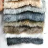 Pelo sintético de raposa tingido pontudo bicolor tecido de pelúcia artificial acrílico bola de pelo de coelho bicolor gola de pelo manta xale couro