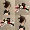 Pinza grande para el pelo de doble cara con lazo del personaje de dibujos animados Mickey, tacto de alta gama, pinza de tiburón para la parte trasera de la cabeza, accesorio para el pelo