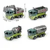 Transfronteiriço 1:64 Modelo de Carro em Liga Brinquedo Puxar para Trás Dinossauro Veículo de Engenharia Caminhão de Bombeiros Veículo de Saneamento Brinquedo
