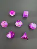 Conjunto de Dados Poliédricos D&D com Padrão de Mármore, Cores Misturadas, Transparente, D4D6D8D10D12D20 Lados, Tabuleiro Coc, Conjunto de Sete Peças