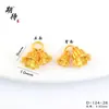 Dourado Areia Acessórios DIY Pingente Lírio-do-Vale Atacado Colar Florido com Cravação de Diamantes Pingente de Flor com Retenção de Cor Forte Pingente Dourado Areia
