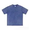 Camiseta de Algodón Puro Lavado Estilo Americano al por Mayor desde Fabricante 230g Vintage Unisex Peso Pesado Hombro Caído Corte Amplio Manga Corta Lavada