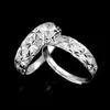 Estilo retro muestra temperamento moda de alta gama anillo abierto plateado lleno de estrellas sensación de alta gama lujo ligero versátil chic anillo para el dedo