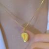 Nicho Moda Design Sense Durian Pingente Colar Mulheres 2023 Nova Internet Celebridade Elegante Luz Luxo Personalizado All-match Colar
