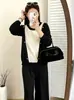 Suéter de punto de ganchillo con diseño de moda para mujer talla grande, colección otoño 2026, top casual de color block holgado para mujer talla grande