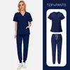 Roupas de Lavar à Mão de Verão Amazon Transfronteiriças Roupa Cirúrgica Masculina Fina Roupa de Trabalho Feminina para Enfermeira Traje Elástico de Secagem Rápida