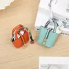 Novo Pingente de Bolsa da Moda, Chaveiro de Couro de Alta Qualidade para Carro, Bolsa Criativa Fofa para Fones de Ouvido, Acessórios para Bolsa Feminina