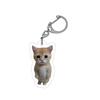 Chaveiro Acrílico Gato Banana Feliz Gato Novo Transfronteiriço Comida Expressão Cabeça de Gato Chaveiro de Bolsa Engraçado