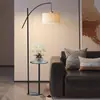 Luminária de chão estilo vintage com armazenamento integrado para sala de estar, lateral do sofá, ambiente de quarto retrô francês, luminária de mesa com armazenamento