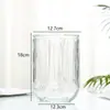 Jarrón de cristal en forma de cono, estilo ins nórdico, jarrón transparente grande y simple para bambú hidropónico, decoración de arreglo floral de escritorio y sala de estar