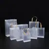 Bolsa de Mão de PVC Transparente Bolsa de Doces de Casamento Sacola de Plástico PP para Lembrancinha Bolsa de Presente Fosca Promoção Publicitária