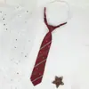 Corbata de moño para hombre Corbata de moño para mujer Floral Versátil JK Uniforme japonés Sin banda elástica Material escolar Jardín de infantes Rayado Estilo Campus