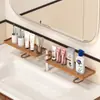 Prateleira de armazenamento para pia de banheiro, organizador simples para lavatório de banheiro, prateleira para organizar cosméticos e produtos de skincare
