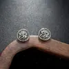Brincos Cluster de Diamante Cheio de Novo Estilo Transfronteiriços para Homens, Modernos e Versáteis, Brincos de Flor de Íris em Forma de Cruz de Alto Padrão para Mulheres