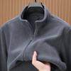 Nueva Chaqueta de Polar Grande para Hombre 2026, Chaqueta Gruesa de Polar Polar para Otoño e Invierno, Chaqueta Sudadera Cardigan Casual con Cuello Alto