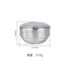 Cuenco de arroz coreano de acero inoxidable 304 de doble capa con tapa, cuenco de fideos instantáneos bibimbap con aislamiento anti-escaldaduras de doble capa para restaurante en casa.