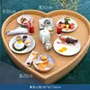 Bandeja Flutuante para Piscina de Villa Casual Prato de Jantar para B&B de Celebridade da Internet Café da Manhã Hotel Chá da Tarde Cesta de Rattan