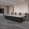 Nueva Mesa de Conferencias Pintada Mesa Larga Moderna Simple Sensación Tecnológica Sala de Exposiciones Empresa Recepción Creativa Mesa y Sillas para Negociación