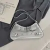 Shuai Mijia 2026 Outono Nova Bolsa de Ombro Estilosa e Moderna Estilo Motociclista, Bolsa Única e Elegante de Axila, Bolsa Quadrada Pequena de Mão