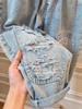 Jeans Rotos Nuevos de Otoño para Niños Pantalones Casuales Estilo Coreano para Niños Pantalones Sueltos de Moda Versátiles