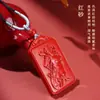 Colgante de Arena Roja de Cinabrio Crudo Natural al por Mayor con Alto Contenido del Dios de la Riqueza Guan Gong, Guan Yu y Guan Er Ye para Cadenas de Suéter