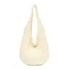 Bolso Tote Tejido de Primavera Nuevo para Mujer, Gran Capacidad, Bolso de Hombro Versátil para el Trabajo, Bolso Tote Casual Estilo Coreano