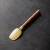 Colher de Chá de Sândalo Preto com Cabo Longo, Pá de Chá, Colher de Chá Kung Fu Tea, Pá Única para Folhas de Chá, Acessórios para Conjunto de Chá