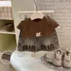 2026 Nuevo Estilo de Verano Estilo Coreano Chaleco Melard con Letras y Conjunto de Falda de Mezclilla para Niñas, Falda Corta de Bebé de Moda