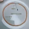 Collar de perlas de agua dulce estilo Lago Yamanakako cadena completa de perlas rosas plata de ley S925 alto brillo casi redondo clásico versátil
