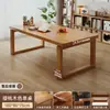 Escritorio Largo Grande de Madera Maciza para Uso en Casa, Escritorio de Estudio, Escritorio de Oficina, Mesa de Comedor Mobien