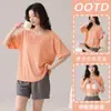 Pijama acolchado de seda helada para mujer, nuevo estilo verano 2026, shorts de manga corta para mujer, conjunto de ropa de casa de verano, se puede usar fuera