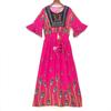 Vestido estilo étnico de Xinjiang Verano Nuevo Yunnan Xinjiang Qinghai Sanya Estilo étnico Turismo Vestido largo con flores grandes