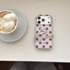 Funda para iPhone 18 Pro Max Estilo Coreano Puntos Escarchados Adecuada para 16 Pro Max Doble Capa 15 Pro/17