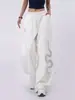 Diseño Retro Americano Estampado en Caliente Pantalones Blancos de Cimitarra para Mujer Verano Nueva Silueta Urbana Sueltos Casuales Pantalones de Pierna Ancha
