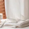 Mosquitero coreano transfronterizo Coupang con acabado semi-opaco para sala de estar y balcón, cortinas blancas con perforaciones y plisados, hecho a medida