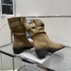 Botines Melard de moda hasta la pantorrilla para mujer, nueva colección de otoño 2026, botas de montar estilo western, tacón grueso, botines retro de punta