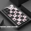 Funda de Teléfono de Cachorro Rosa a Cuadros Linda de Aliexpress para Galaxy S24 Modelo de Mujer Samsung S25 Cubierta Protectora de Vidrio